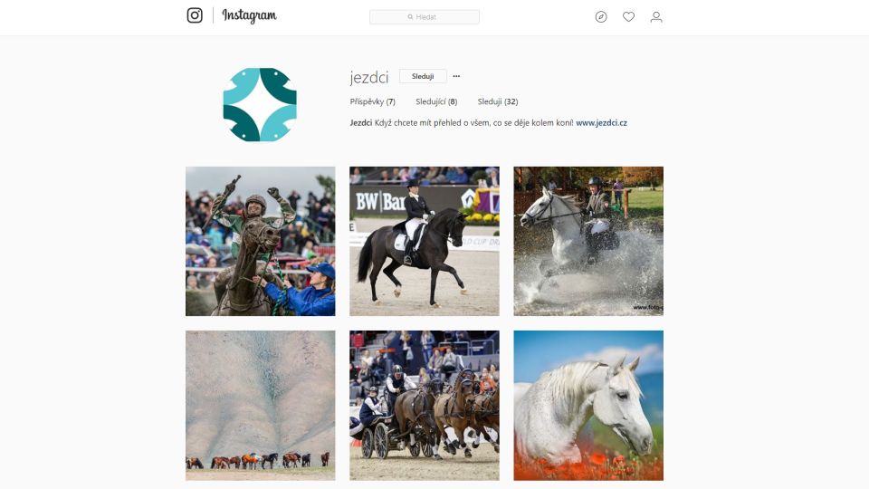 Sledujte naše webové projekty také na Instagramu