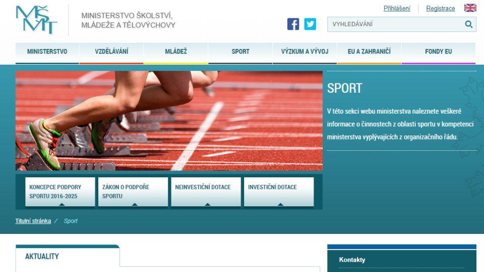 MŠMT vypsalo dotační programy 2018 pro sport