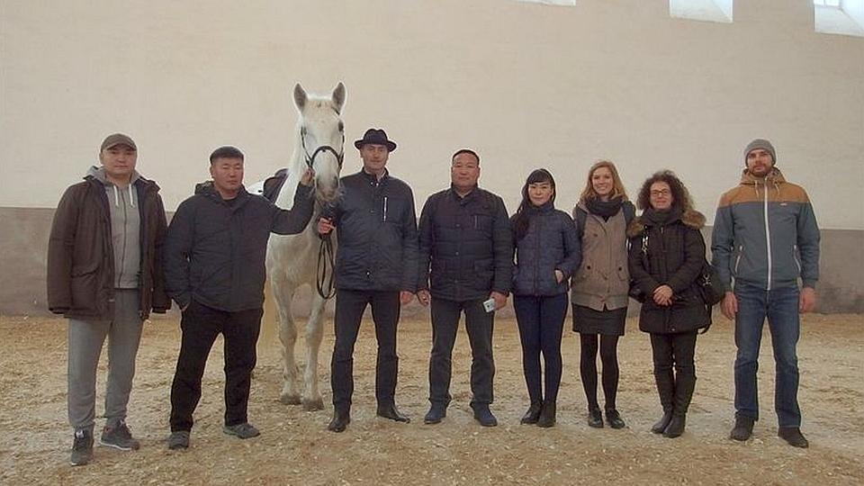 Delegace z Mongolska v Národním hřebčíně Kladruby