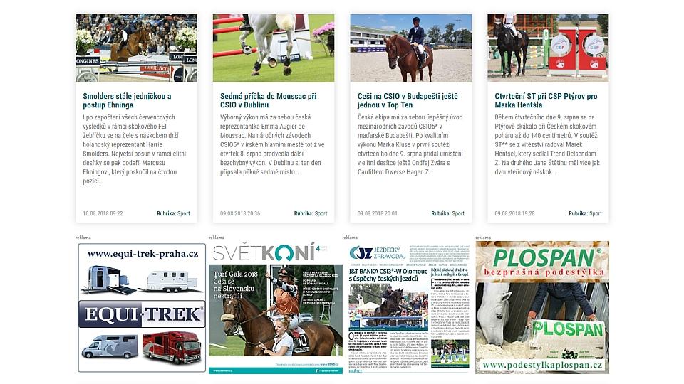 Nové reklamní pozice na webech sítě EQUINET