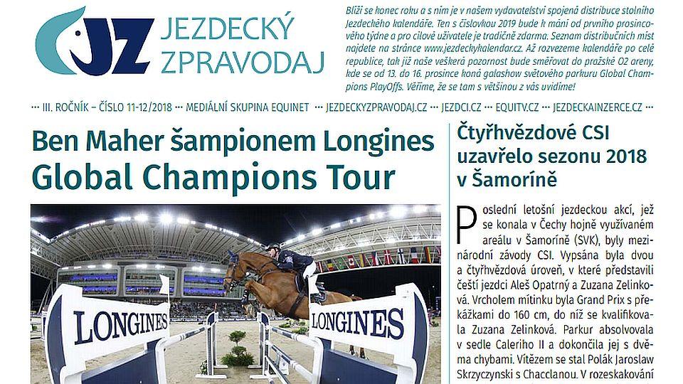 Přečtěte si listopadový Jezdecký zpravodaj 2018