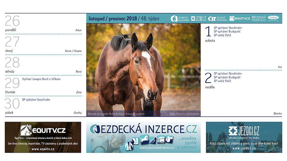 Jezdecké a hipo akce v týdnu s číslem 48 roku 2018