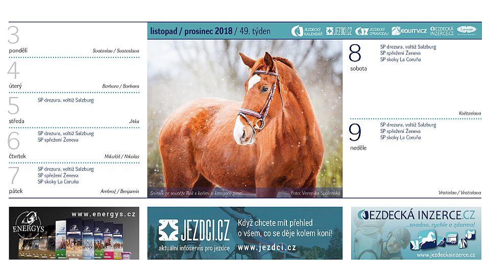 Jezdecké a hipo akce v týdnu s číslem 49 roku 2018