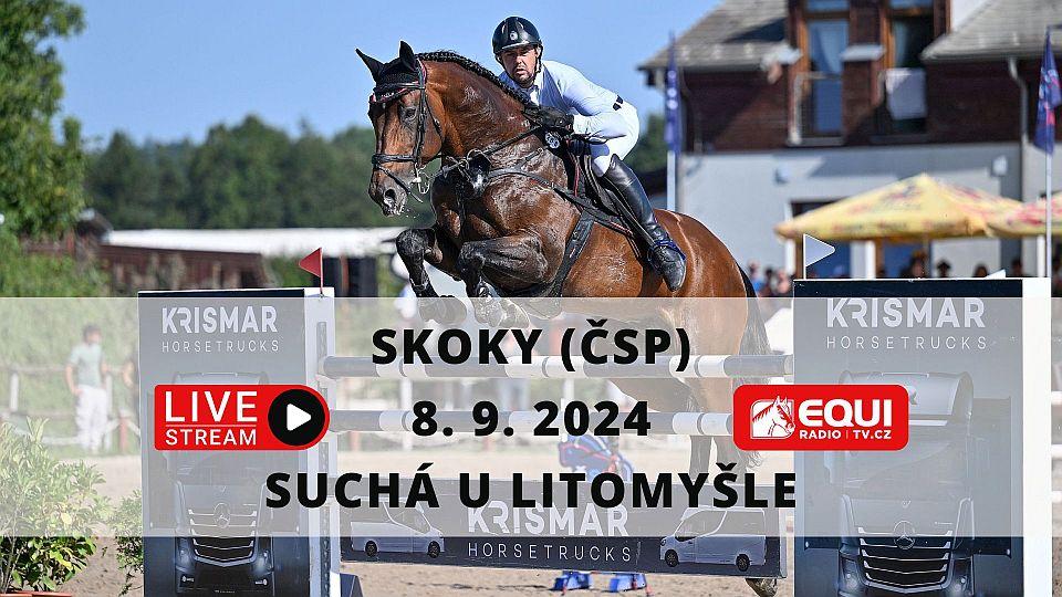 Živě: Sledujte deváté kolo ČSP 2024. Velká cena Litomyšle v Suché na EquiTV