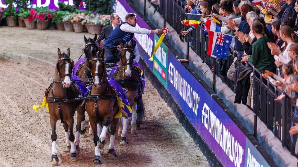 Soutěž čtyřspřeží v Lipsku vyhrál Degrieck. Rozhodovaly chyby v překážkách