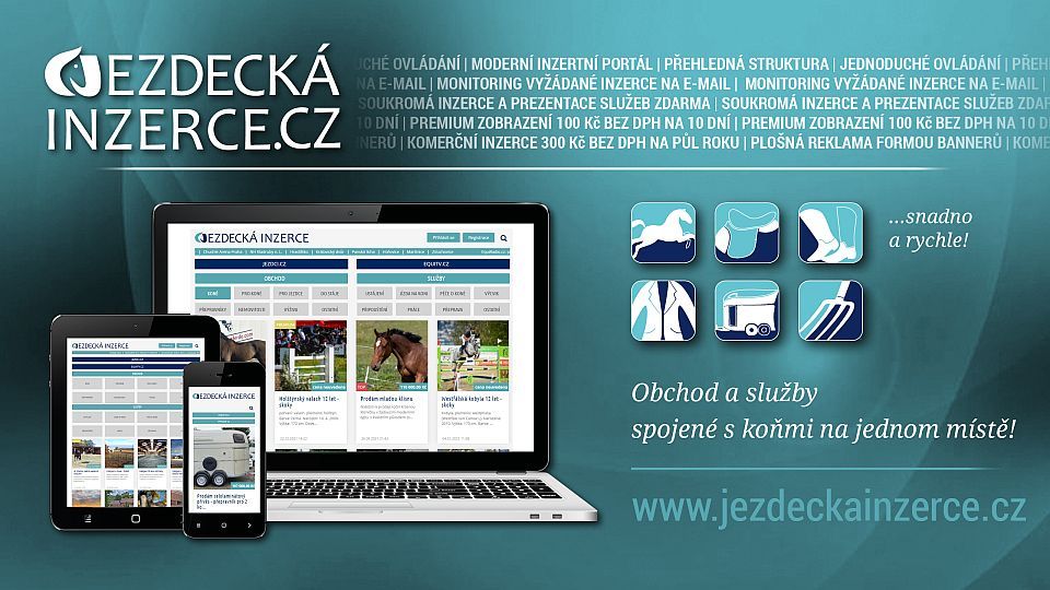 Web Jezdecká inzerce prodloužil publikaci nabídek a poptávek na rok