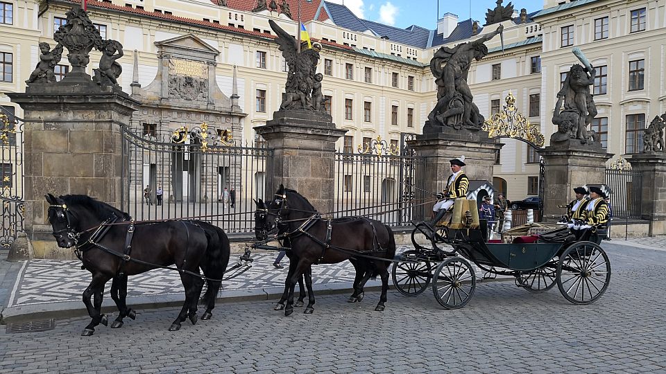 Starokladrubští vraníci na Pražském hradě: Účastnili se slavností Navalis