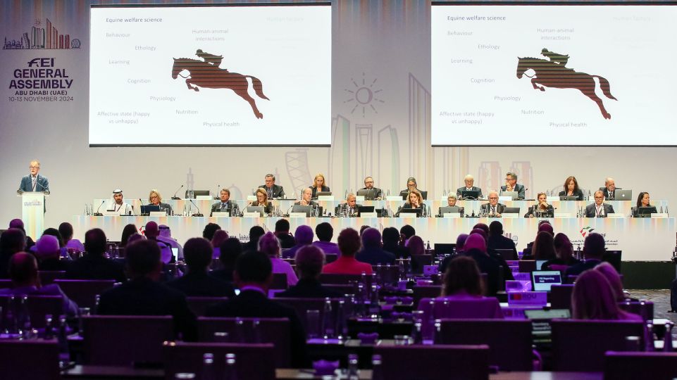 Rozpočet a vyšší poplatky i volby do komisí. FEI zasedala v Abú Dhabí