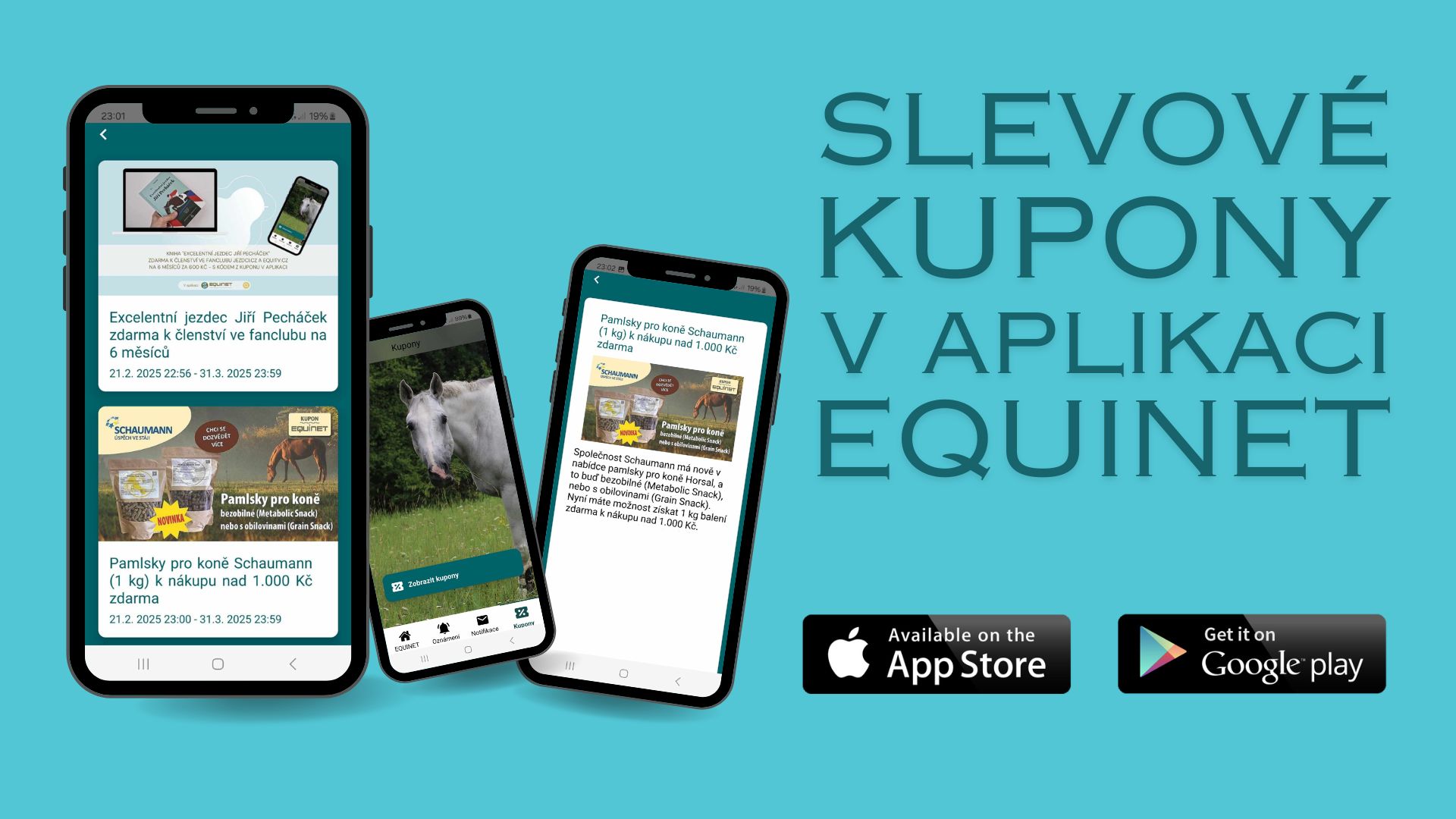 Využijte výrazných slev prostřednictvím kuponů v aplikaci EQUINET 02/2025