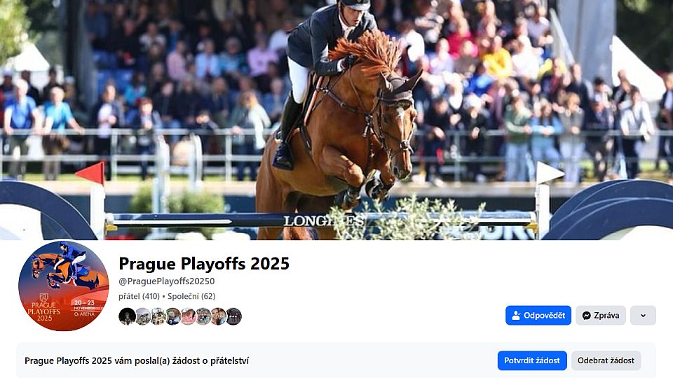 Pozor na falešné FB stránky Prague Playoffs. Nepotvrzujte u nich přátelství