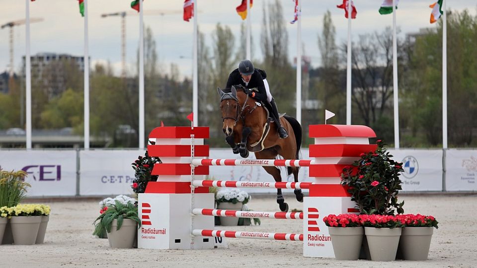 Česká hymna na závěr prvního dne CSIO3* v Praze. Zajistil ji Řezníček
